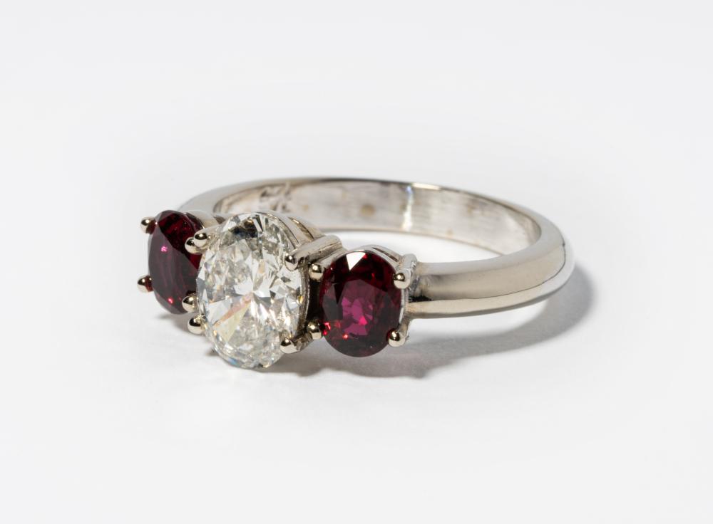 14 KARAT YELLOW GOLD DIAMOND AND RUBY