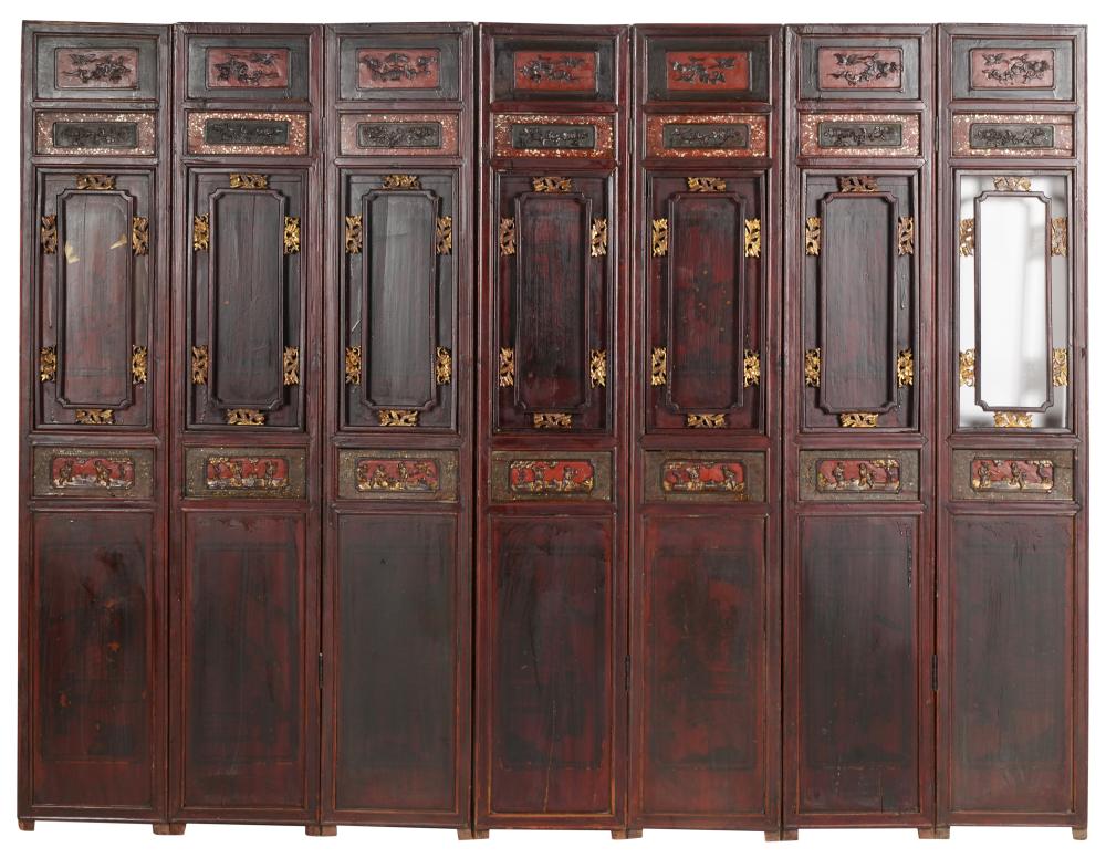 CHINESE CARVED WOOD SCREENChinese 3c8061