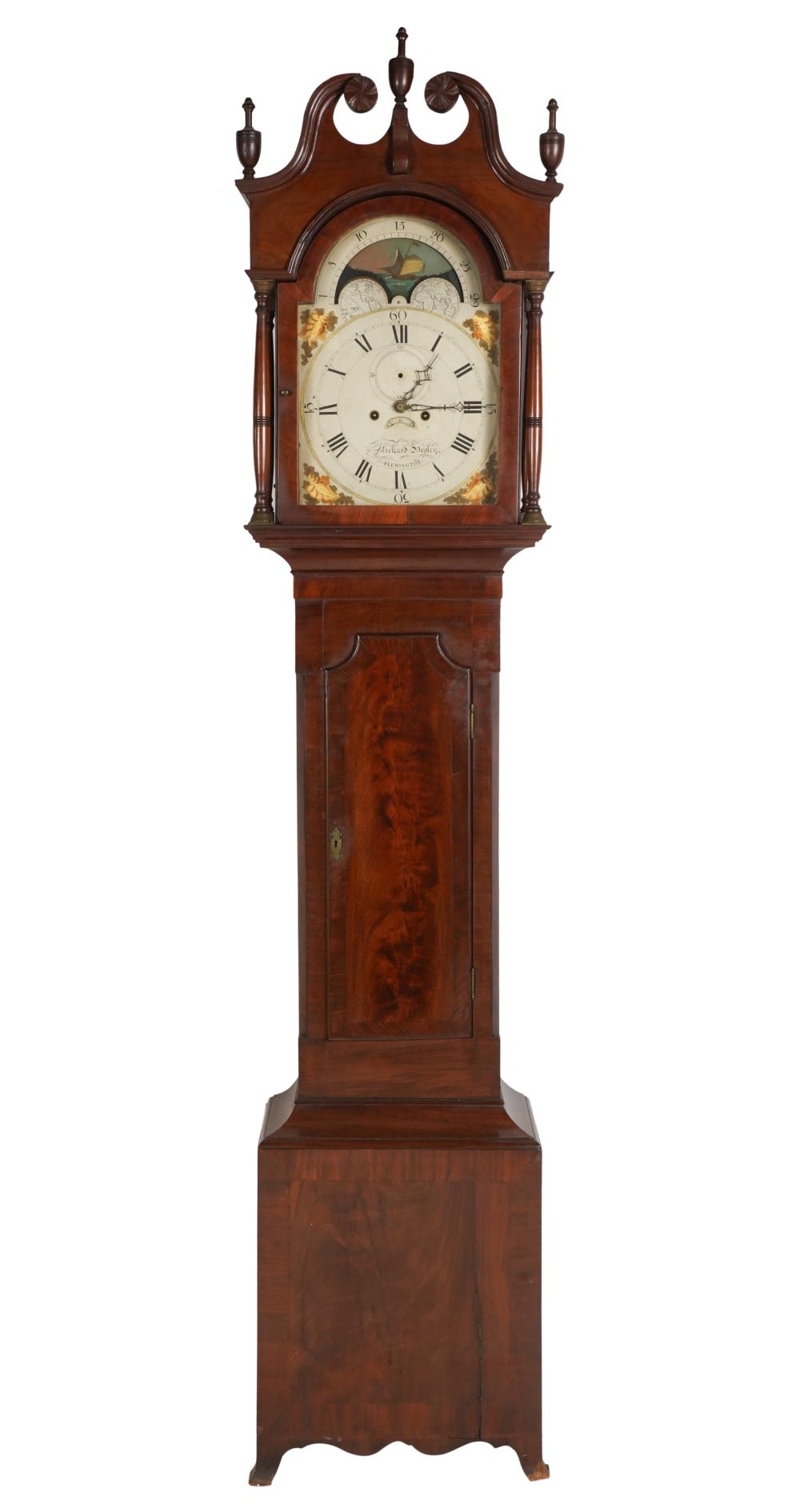 AMERICAN MAHOGANY TALL CASE CLOCKAmerican