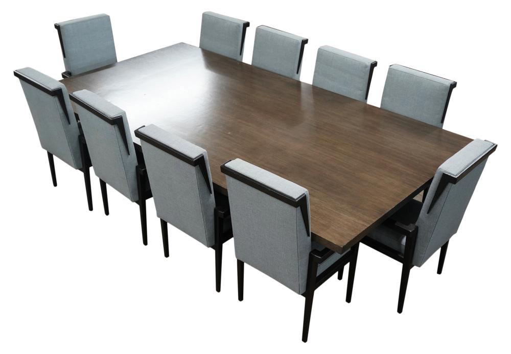 MODERNIST DINING TABLE AND TEN 3c8108