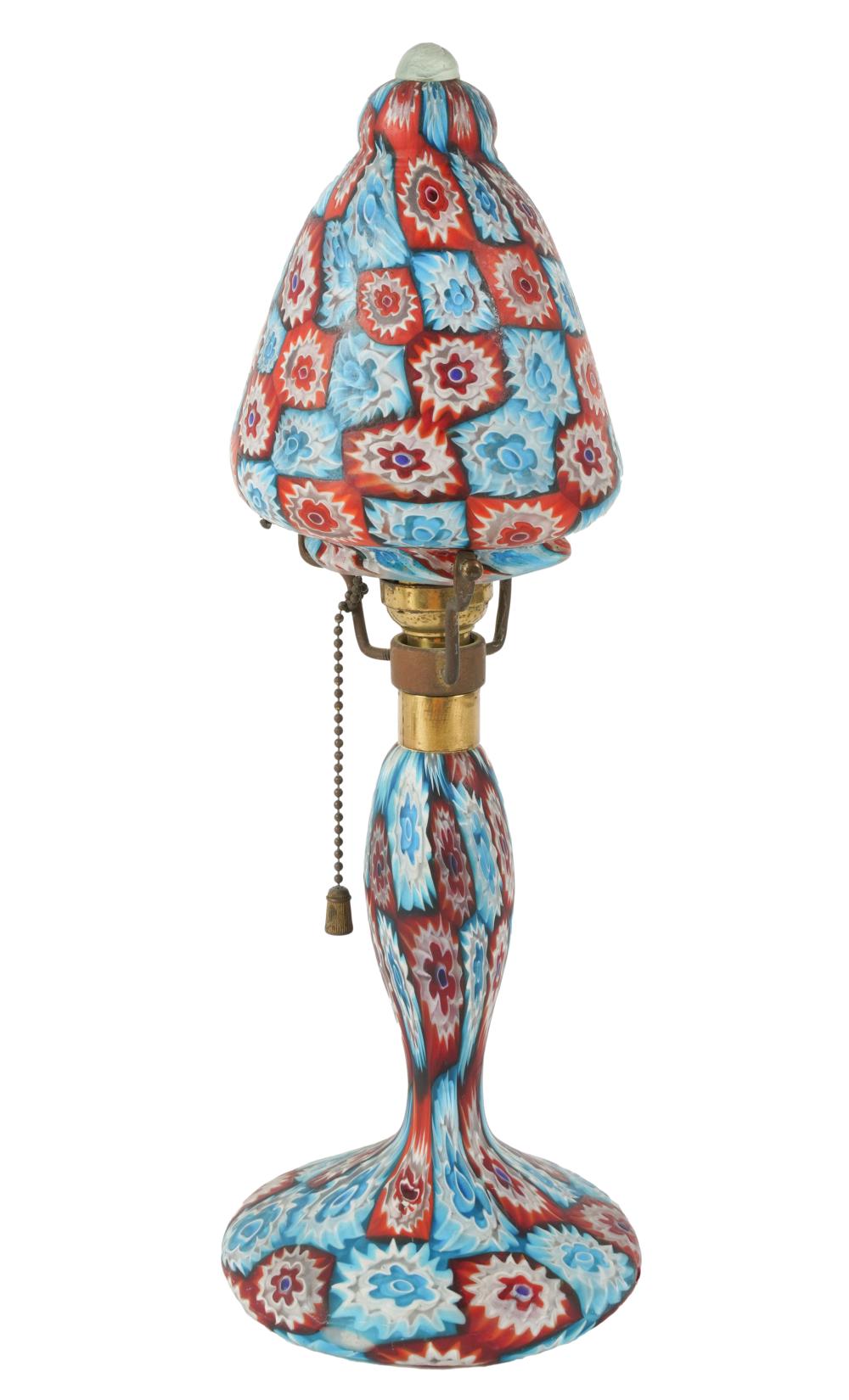 MILLEFIORI GLASS BOUDOIR LAMPMillefiori 3c812a