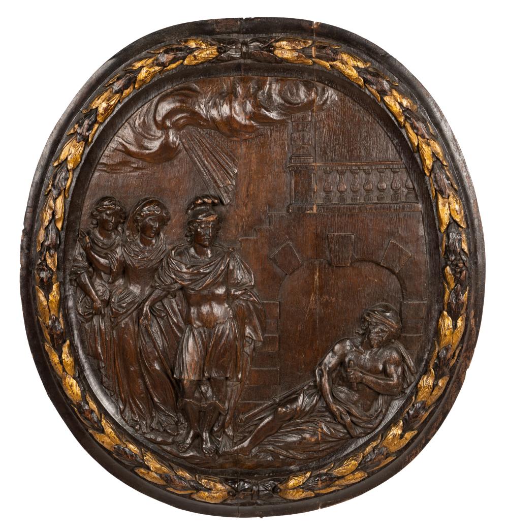 CONTINENTAL CARVED OAK RELIEF PANELContinental 3c8137