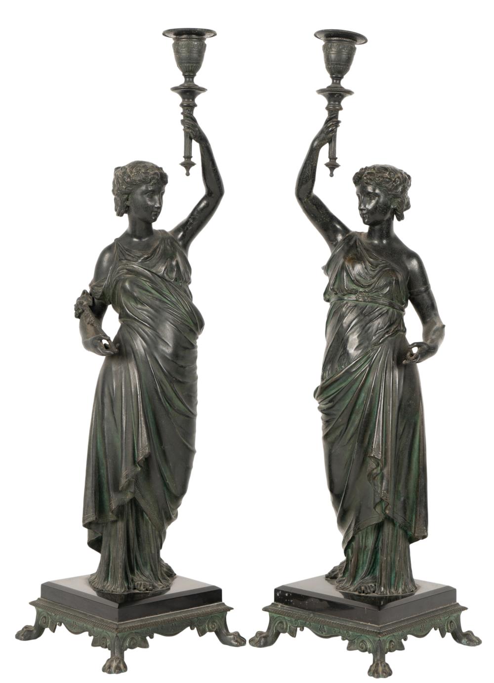 PAIR OF PATINATED METAL FIGURAL 3c818c