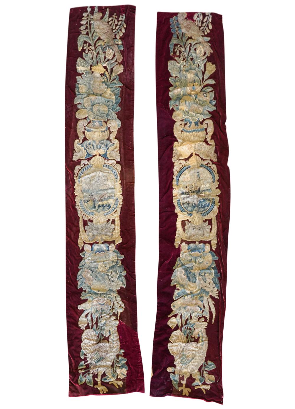 PAIR OF CONTINENTAL TAPESTRY WALLHANGINGSPair