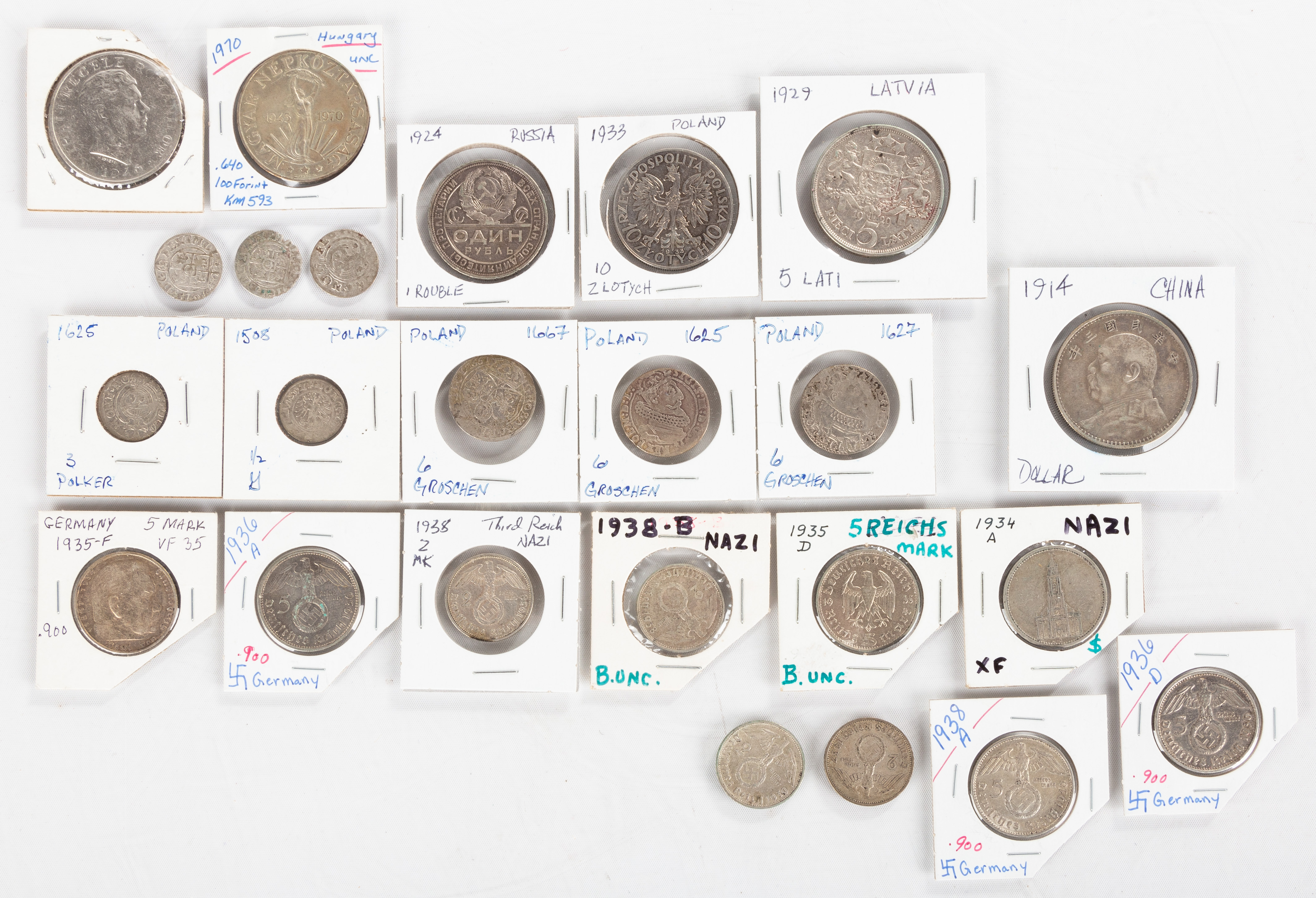 CONTINENTAL COINS AND CURRENCY (8) 17th