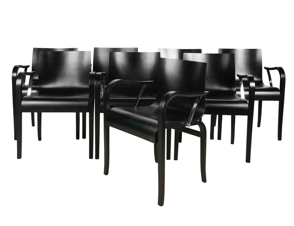 SET OF EIGHT KNOLL DINING ARMCHAIRSSet