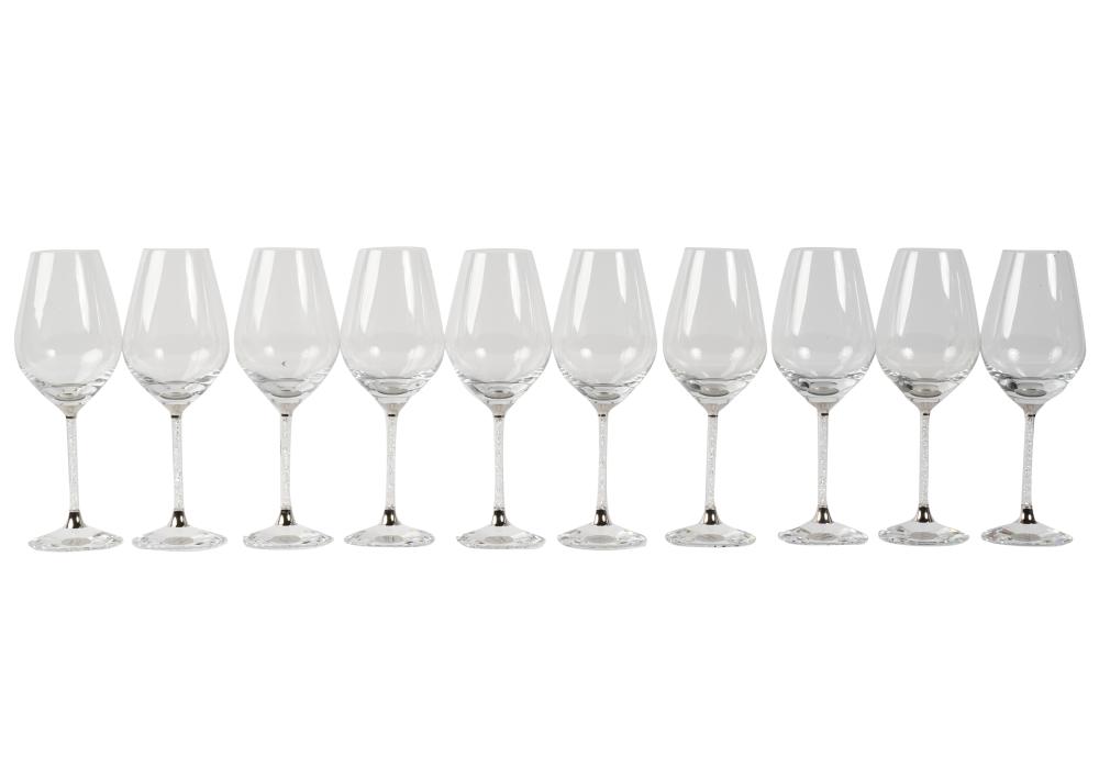 TEN SWAROVSKI WINE GLASSESTen Swarovski 3c84dd