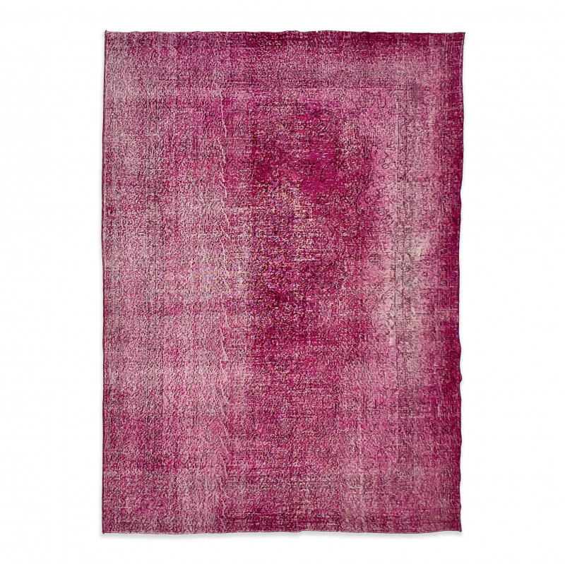 HAND KNOTTED MAGENTA OVERDYED CARPET 3c8557