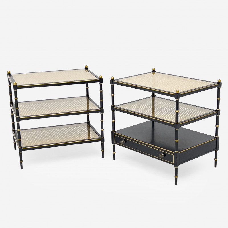 MODERN TIERED SIDE TABLES, PAIR28