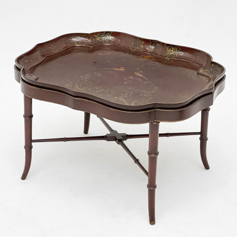 CHINOISERIE LACQUER TRAY TOP TABLE19 3c858d