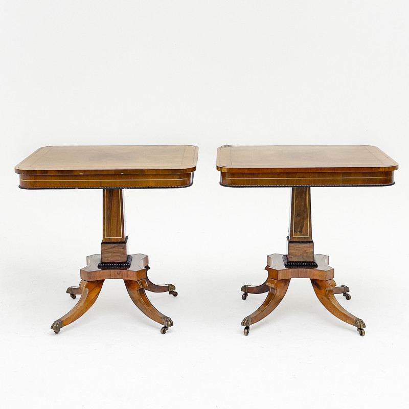 REGENCY STYLE ROSEWOOD SIDE TABLES  3c8592