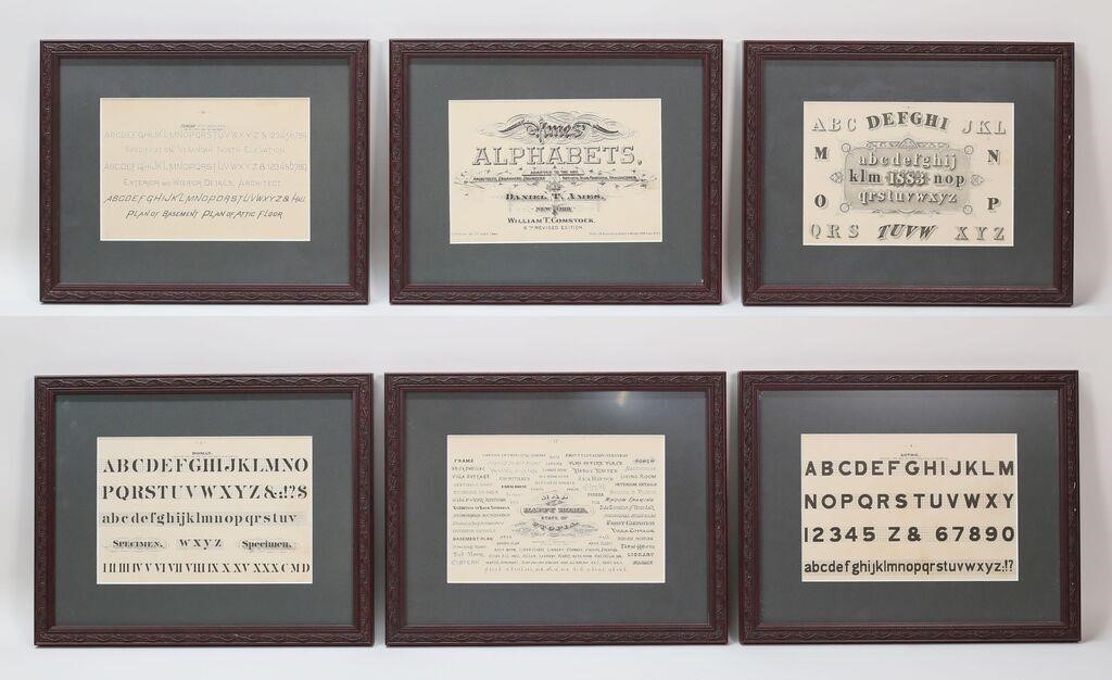 SET OF 6 AMES ALPHABETS TYPOGRAPHY 3c8650