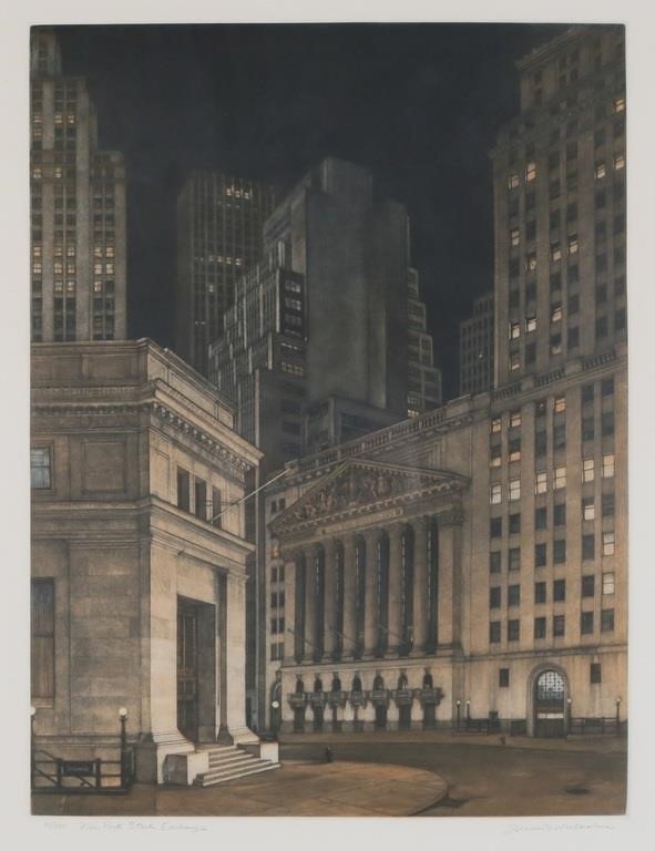 FREDERICK MERSHIMER MEZZOTINT NY