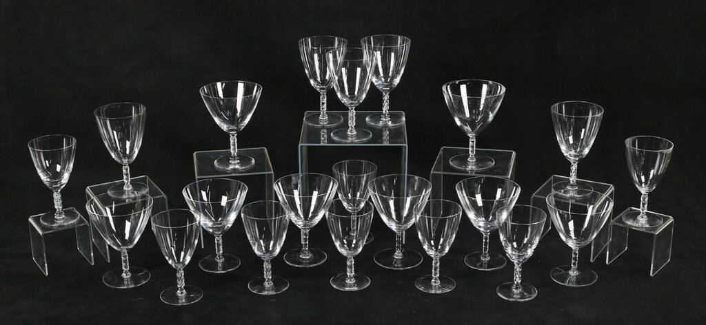 21 PIECES LALIQUE GUEBWILLER STEMWARE21 3c8693