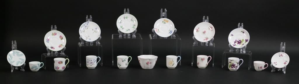 8 SHELLEY MINIATURE PORCELAIN CUPS 3c8708