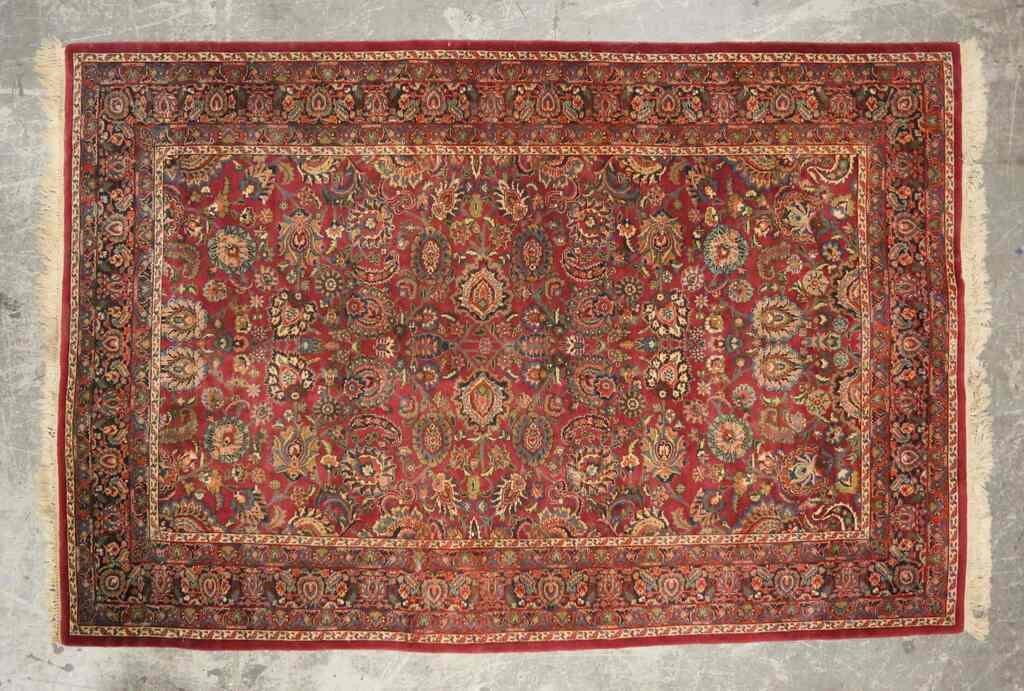 PERSIAN RUGPersian rug, red field.