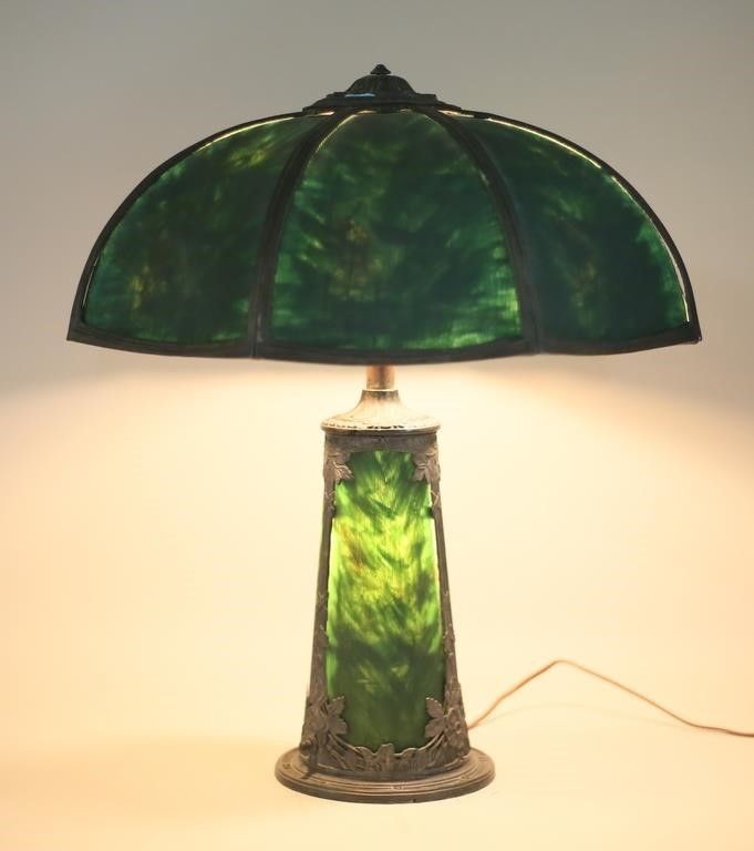 REVERSE PAINTED 6 PANEL LAMP6 panel