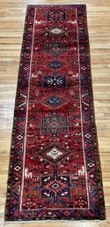 Vintage Oriental runner with nine 3c8796