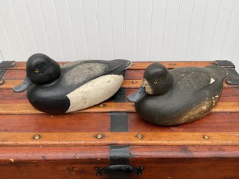 Two 20th C. duck decoys, one marked