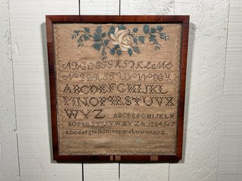 An antique American school sampler  3c87b4