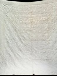 A 19th C. white on white textured
