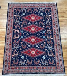 Vintage Oriental flat weave rug