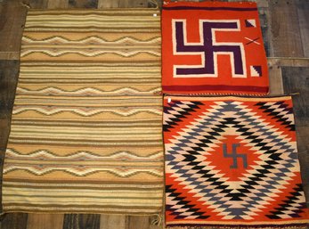 Three vintage Native American woven