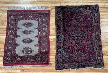 Two vintage Oriental scatter rugs  3c88cb
