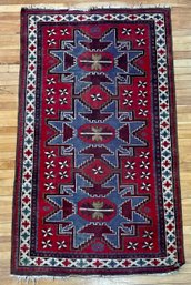 Vintage Oriental scatter rug with