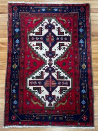 Vintage Oriental scatter rug, with