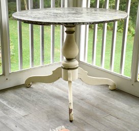 A late 19th C. Empire style round pedestal