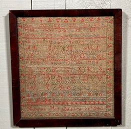 An antique needlework sampler in 3c897a