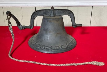 Antique iron school bell in old 3c89b5