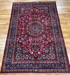 A semi-antique Oriental rug with