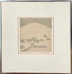 Sabra Field color woodblock print  3c8a21