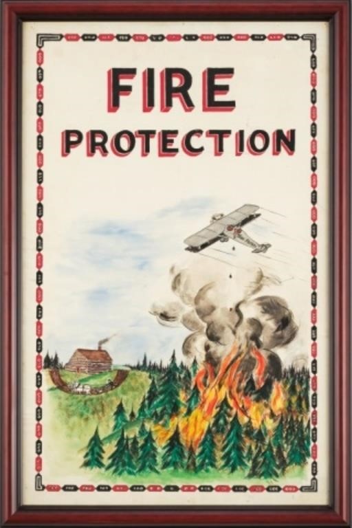 FIRE PROTECTION POSTERA framed 3c8a2e