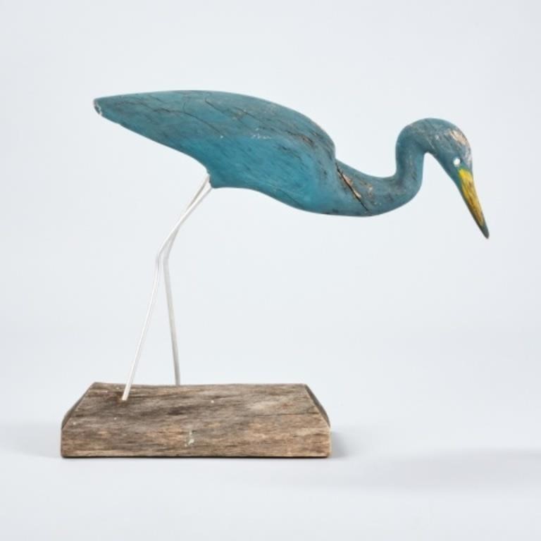 BLUE HERON CARVINGAn old primitive 3c8a5e