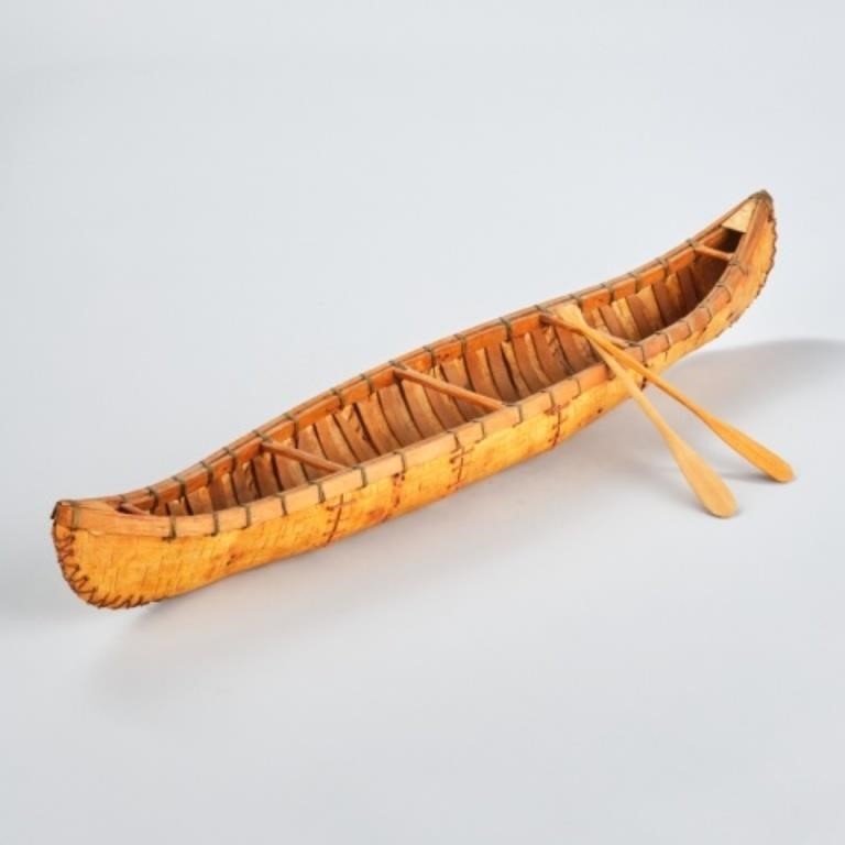 MODEL BIRCH BARK CANOEA model birch