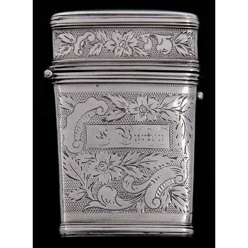 A Victorian silver lancet case, 