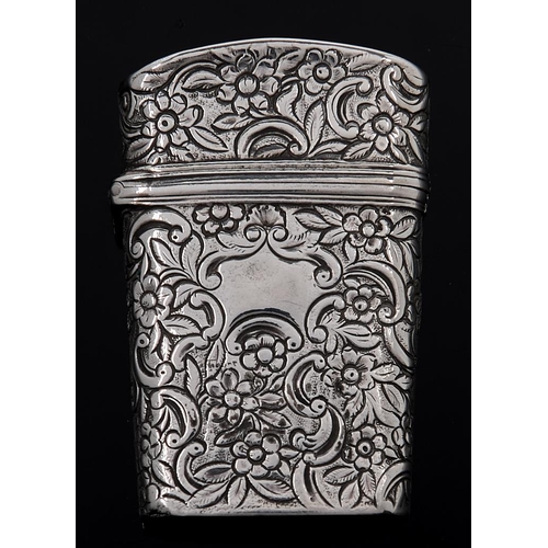 A William IV silver lancet case, richly