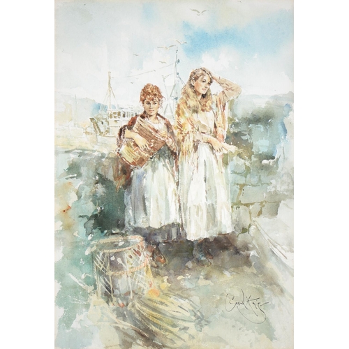 Gordon King 1939 Two Fishergirls  3c8c42