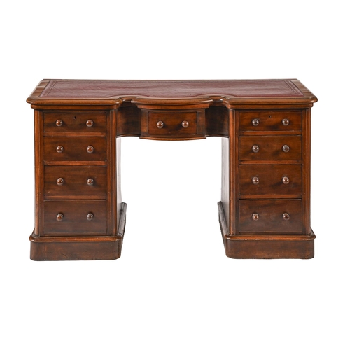 A Victorian mahogany pedestal desk  3c8c93