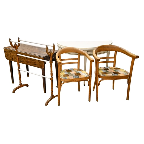 A Victorian oak pembroke table,