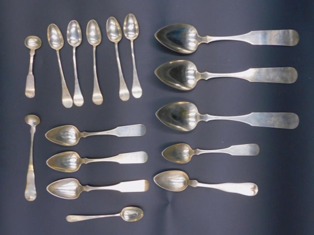  16 AMERICAN COIN SILVER SPOONS  3c8d1b