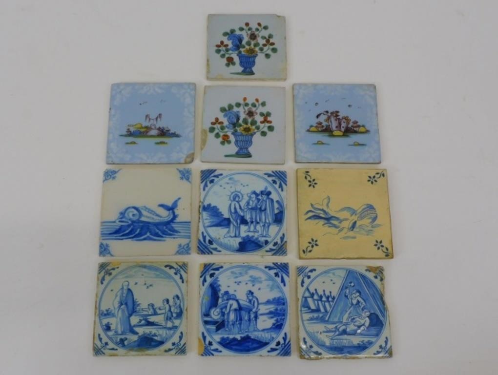  10 DELFT AND TIN GLAZED EARTHENWARE 3c8d2d