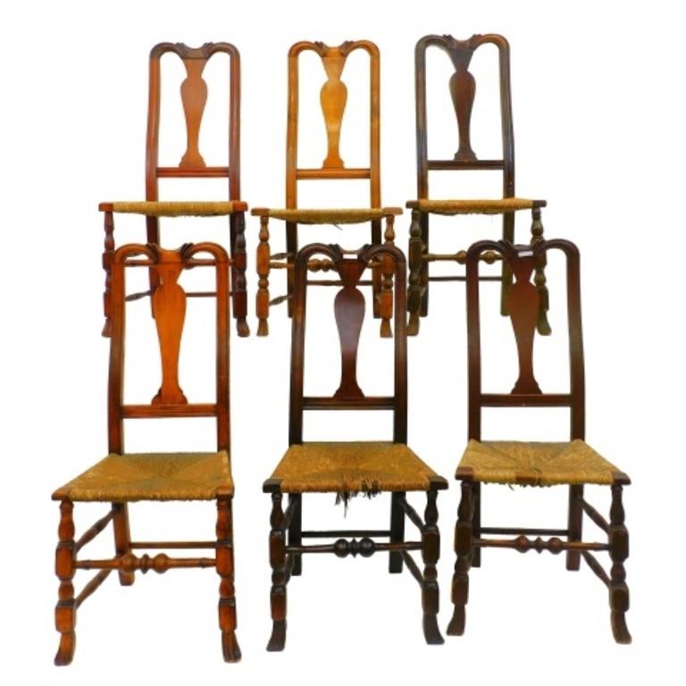 SET OF 6 ASSEMBLED QUEEN ANNE 3c8d5b