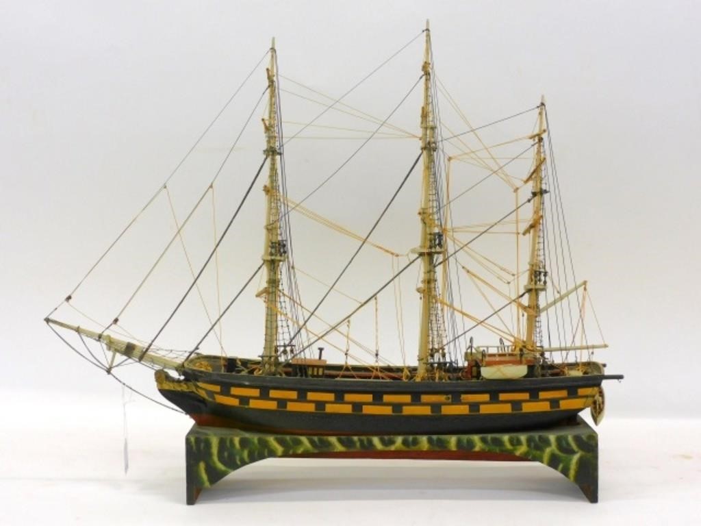 SHIP MODEL OF GAZELLE OF PORTLAND. LATE