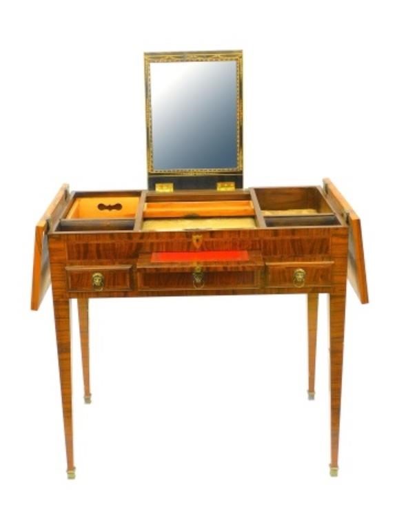 INLAID VANITY. 19TH-CENTURY. MARQUETRY