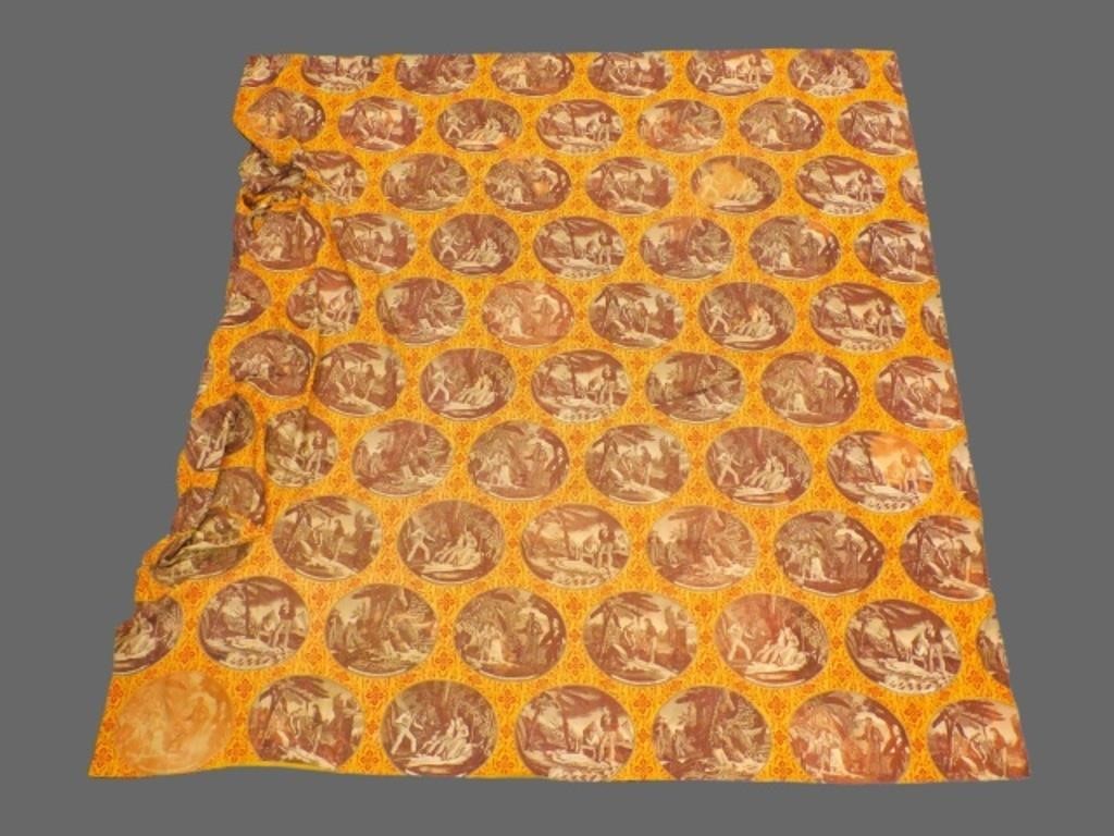 EARLY FITTED CHINTZ QUILT WITH