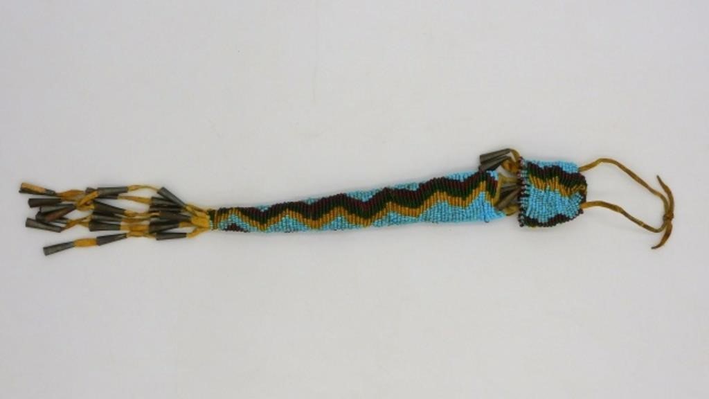 APACHE BEADED AWL CASE. APPROXIMATELY
